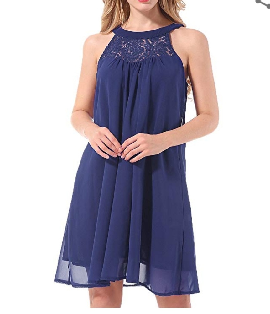 Womens halter chiffon womens summer dress M,NEW